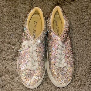 betsy johnson sparkley sneakers amazing for special occasions and parties etc.